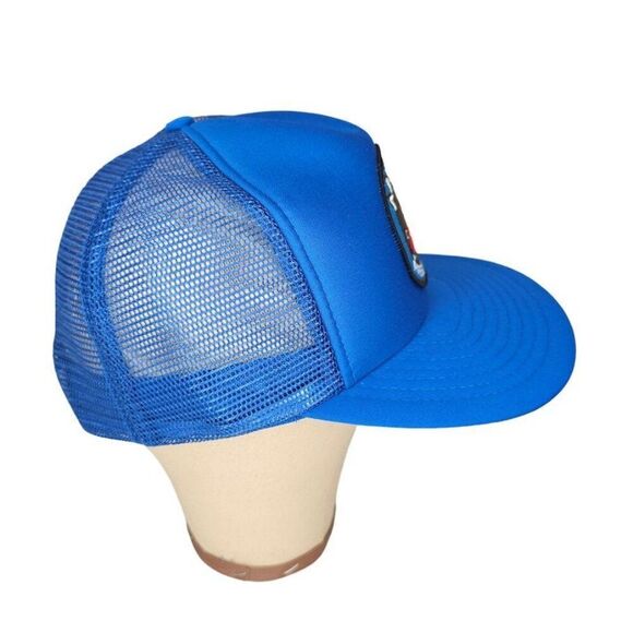 Vintage AAWS-M Anti Tank Missile Trucker Hat Mens One Size Blue 90s Snapback Cap - Picture 4 of 7